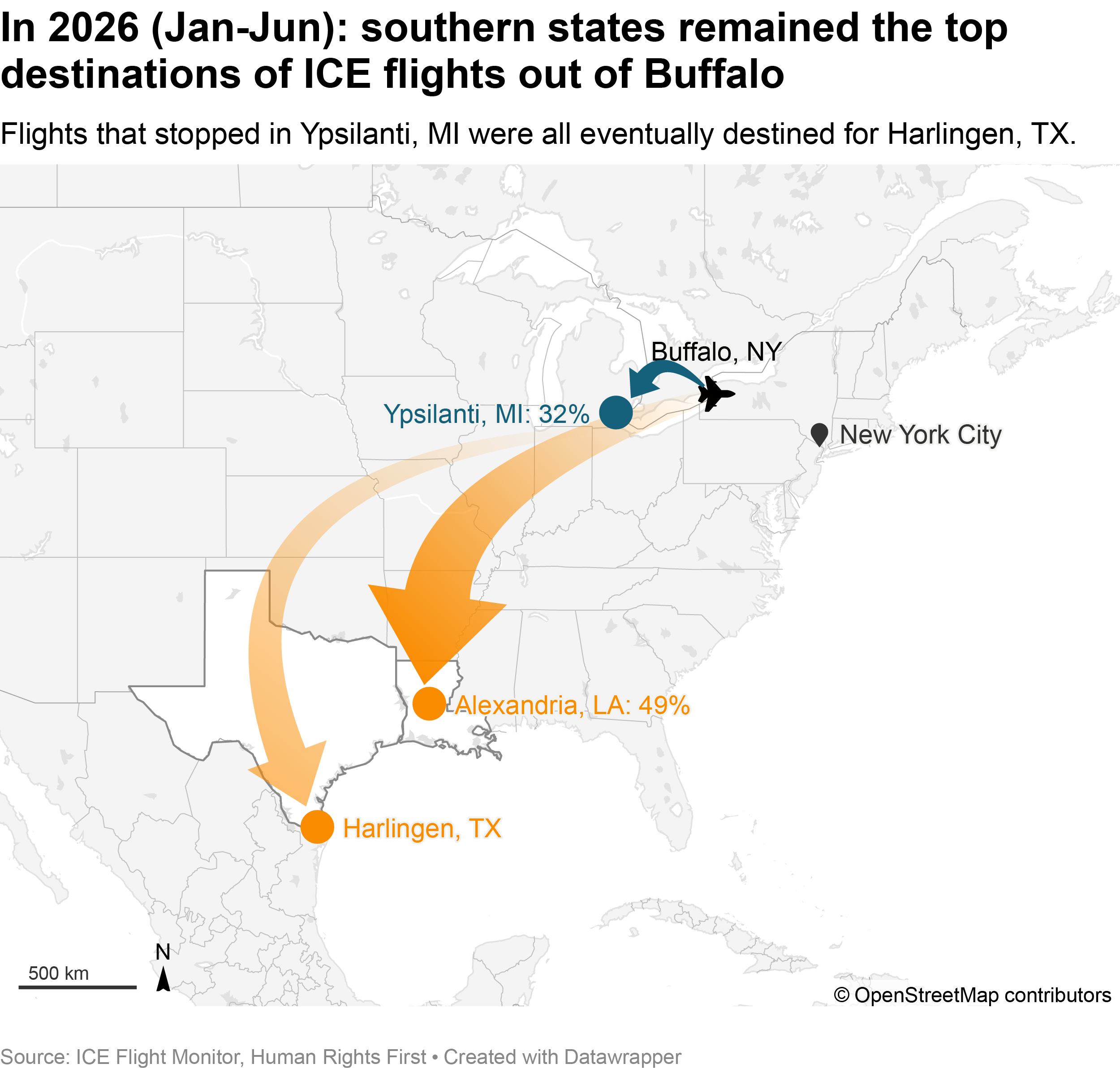 2026 ICE Flight Map